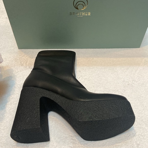 BROTHER VELLIES Empire Platform Boot Black Size 5 Made In Italy New In Box - Picture 2 of 9